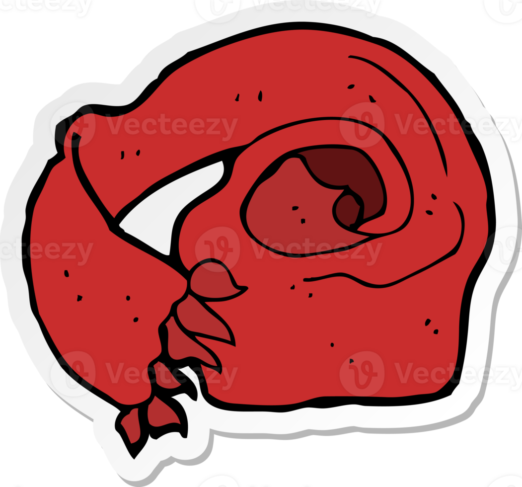sticker of a cartoon scarf png