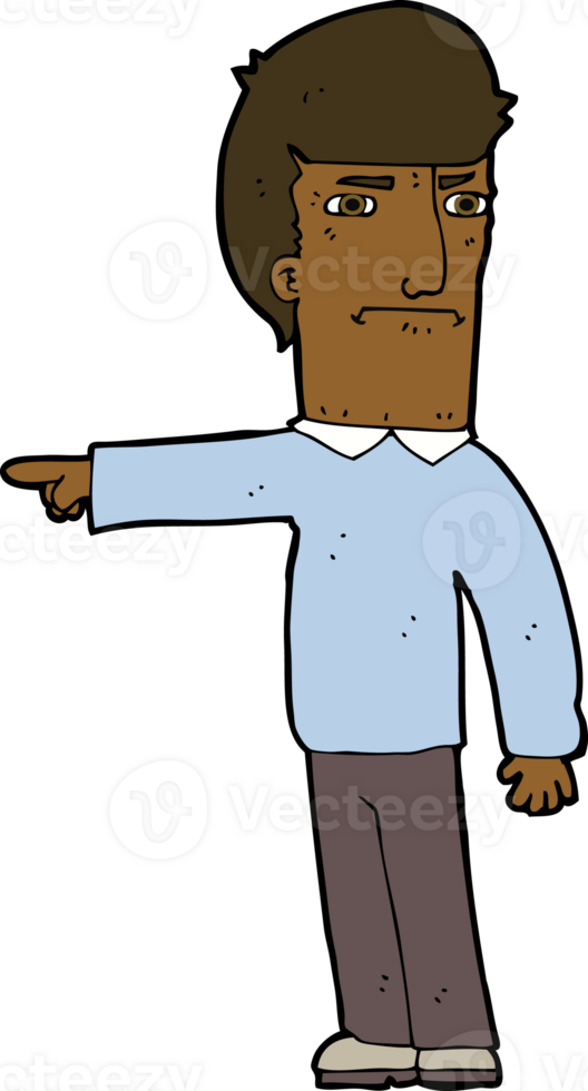 cartoon man pointing png