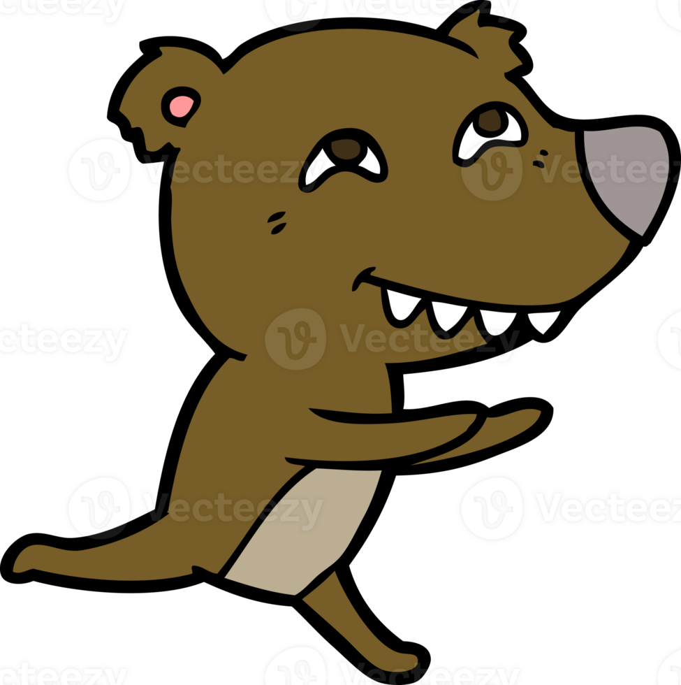 cartoon bear running png