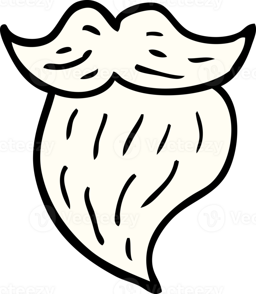 cartoon doodle white beard png