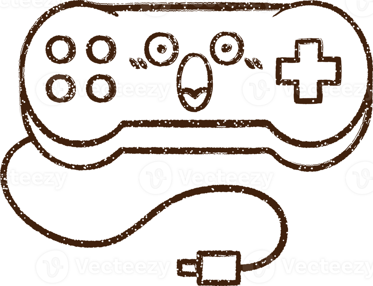 Console Controller Charcoal Drawing png
