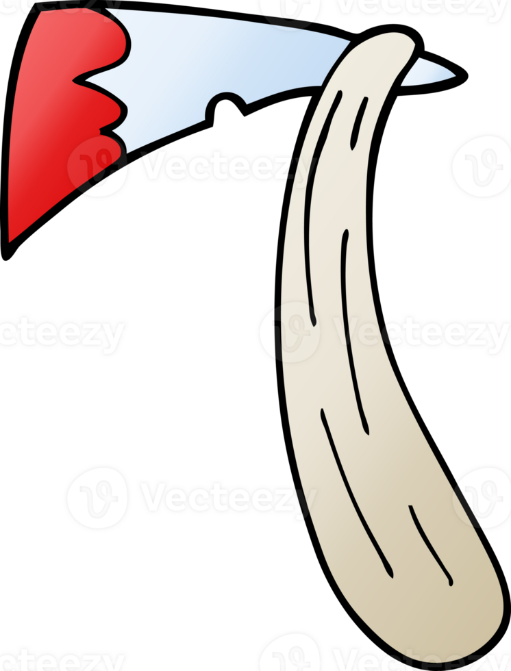cartoon doodle bloody axe png