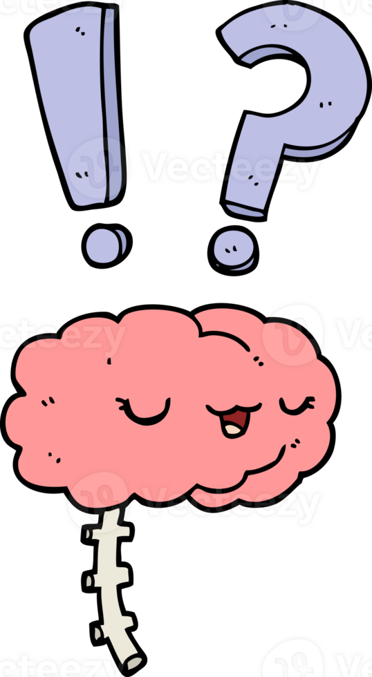 tecknad serie nyfiken hjärna png