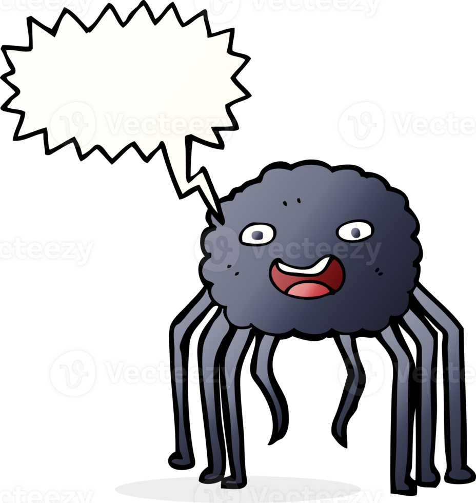 cartoon spider with speech bubble png