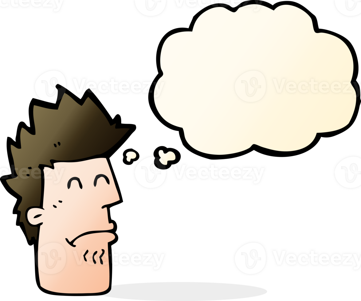cartoon man feeling sick with thought bubble 45186898 PNG