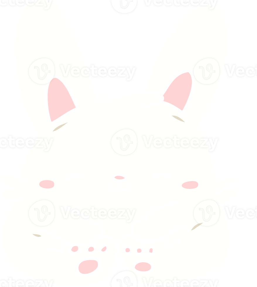 flat color style cartoon rabbit png