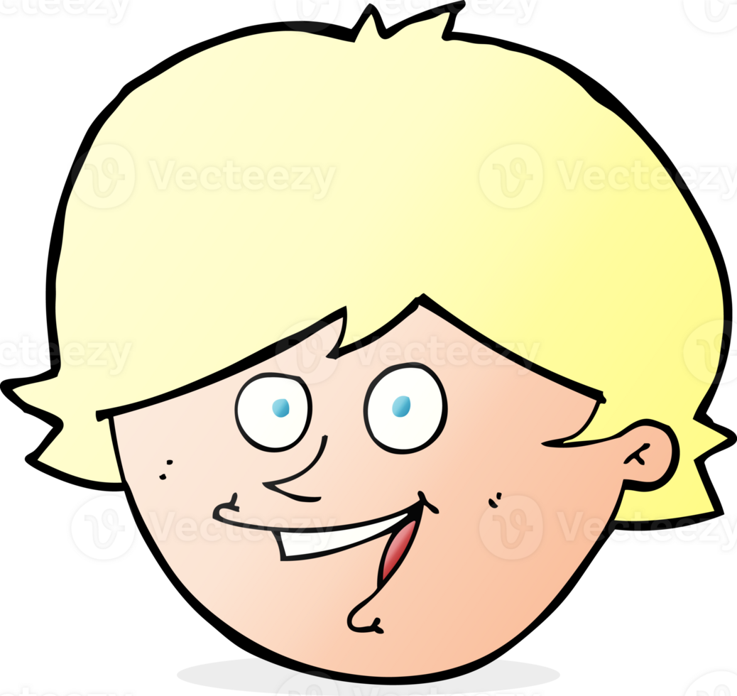 cartoon happy boy face png