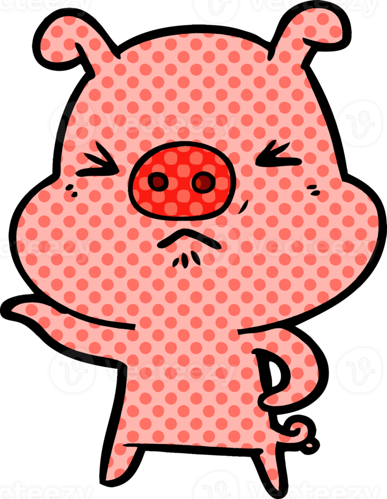 cartoon angry pig png
