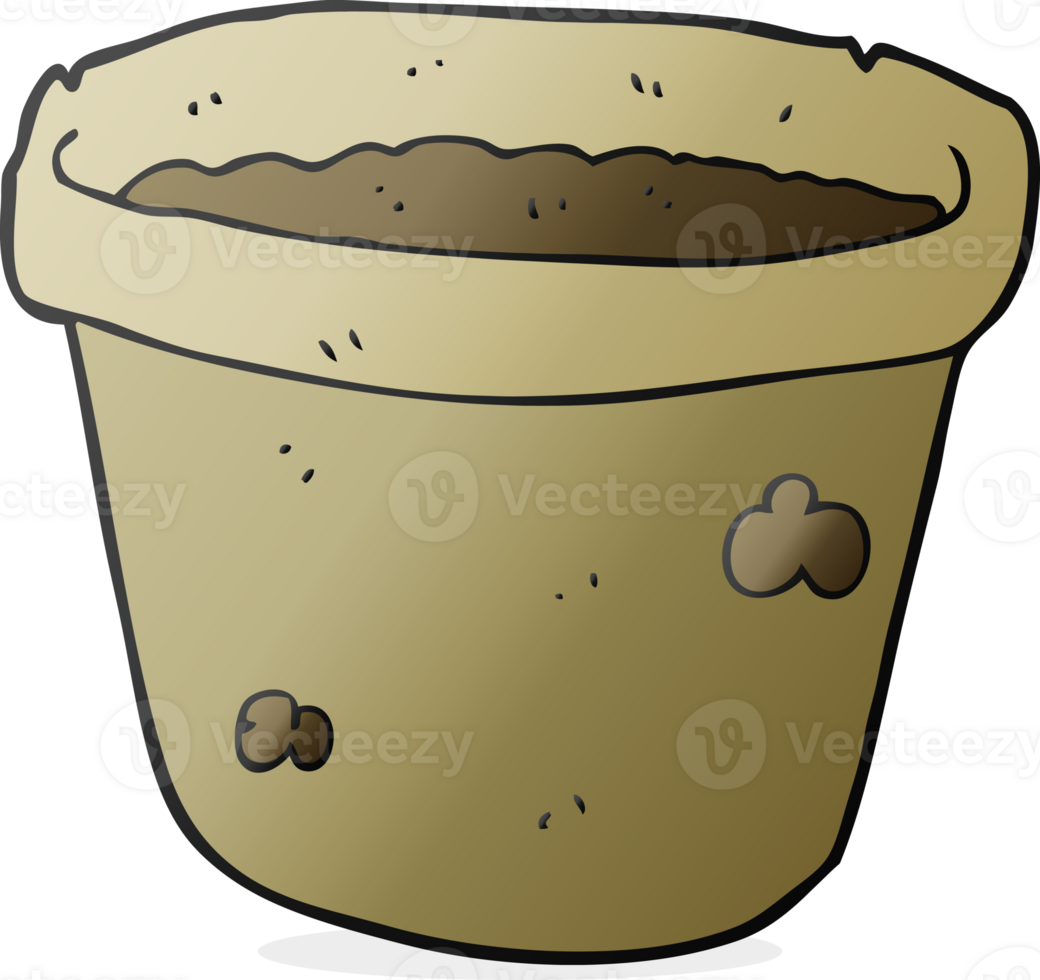 hand drawn cartoon pot of earth png