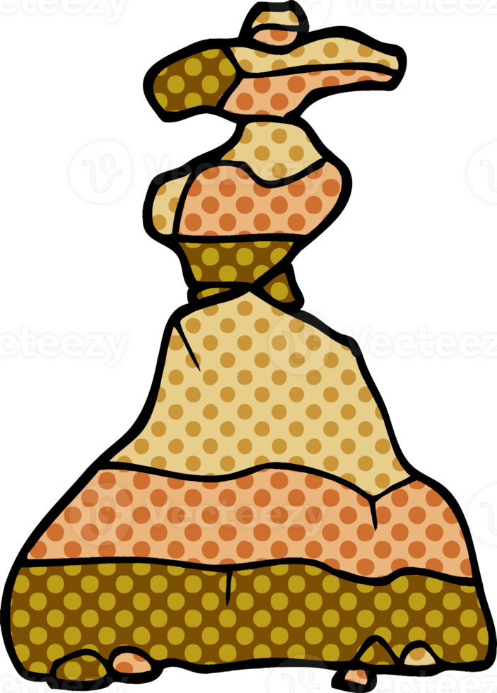 cartoon doodle of stacked stones png