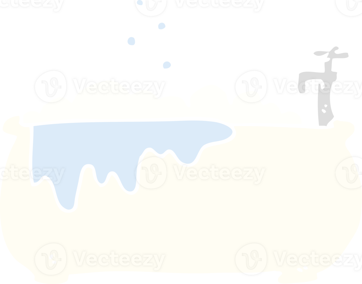 flat color illustration of bath png