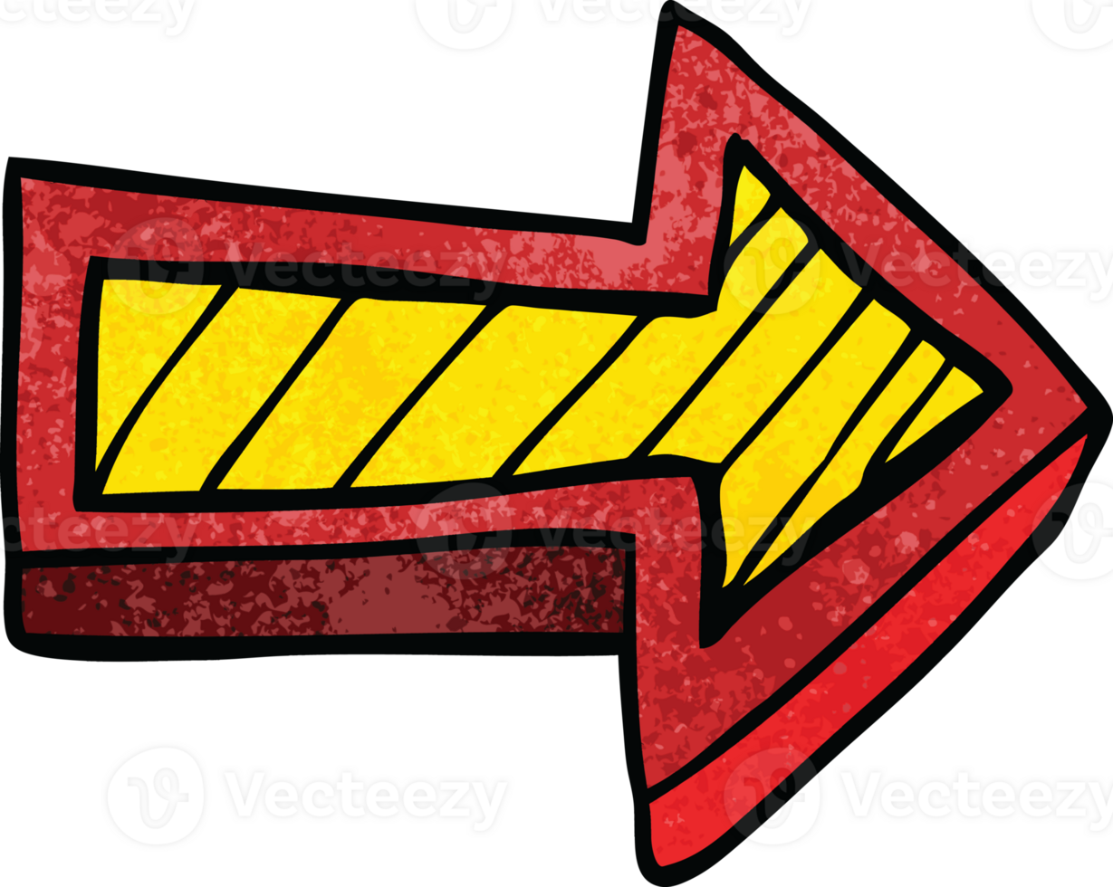 cartoon doodle directing arrow png