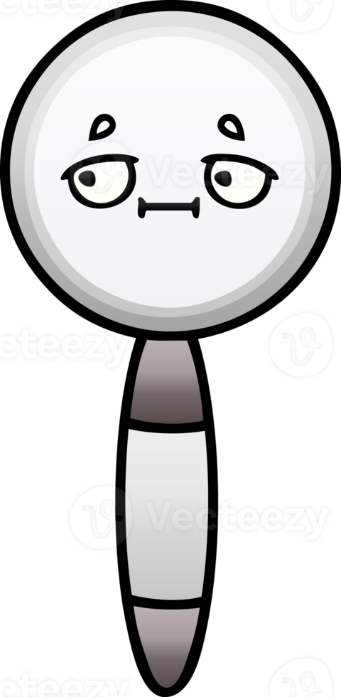 gradient shaded cartoon of a magnifying glass png