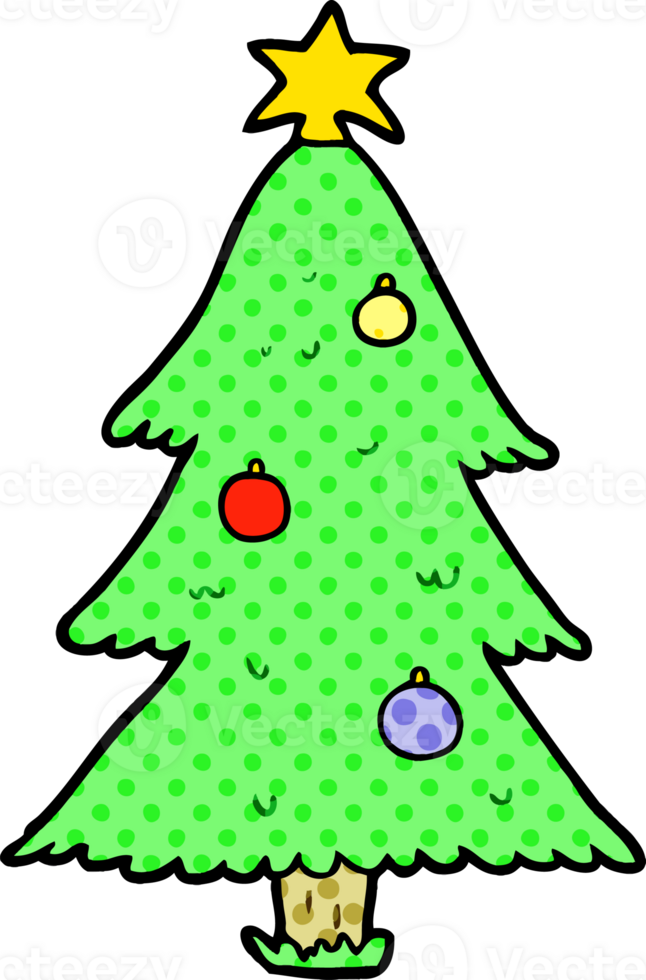 cartoon christmas tree png