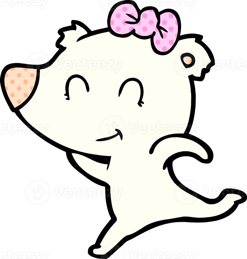 female polar bear running png