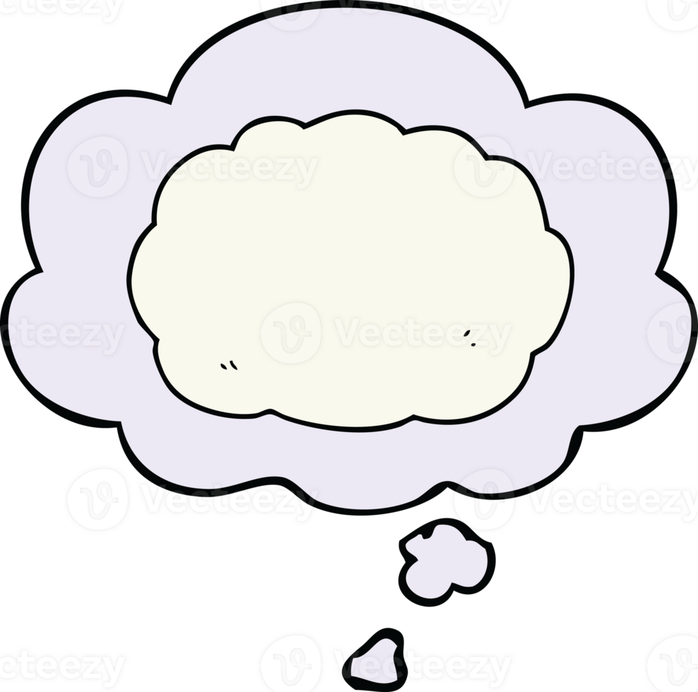 cartoon cloud with thought bubble png