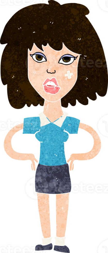 cartoon tough woman png