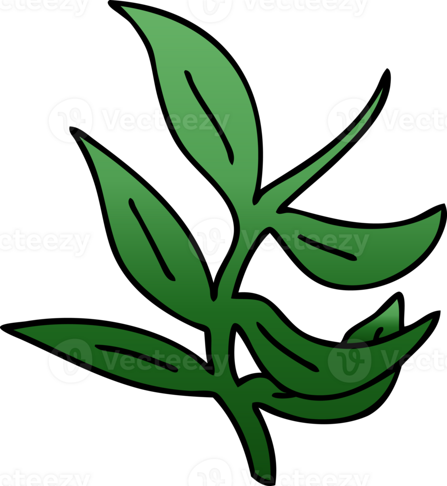 gradient shaded quirky cartoon vines png