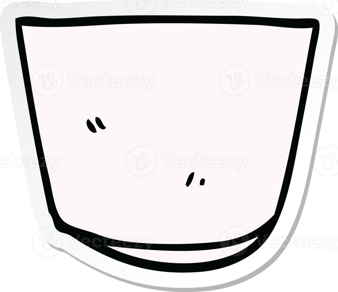 sticker of a cartoon glass png