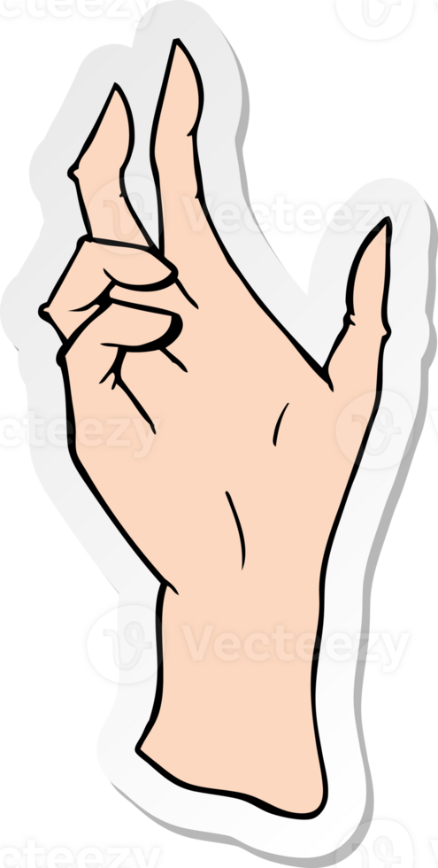 sticker of a cartoon hand png