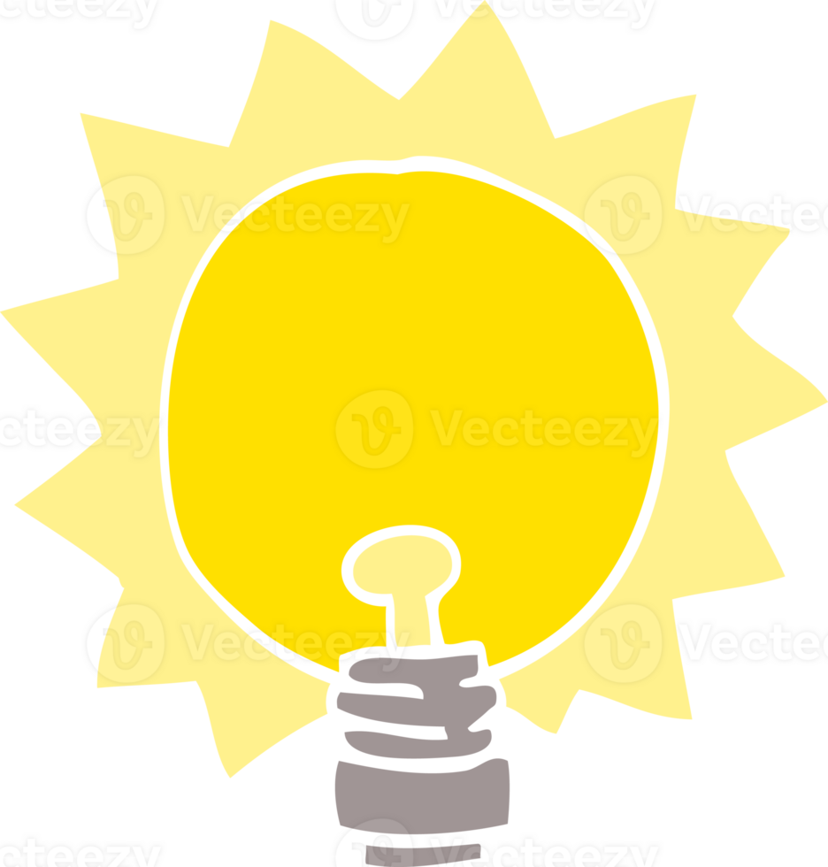 cartoon doodle light bulb png