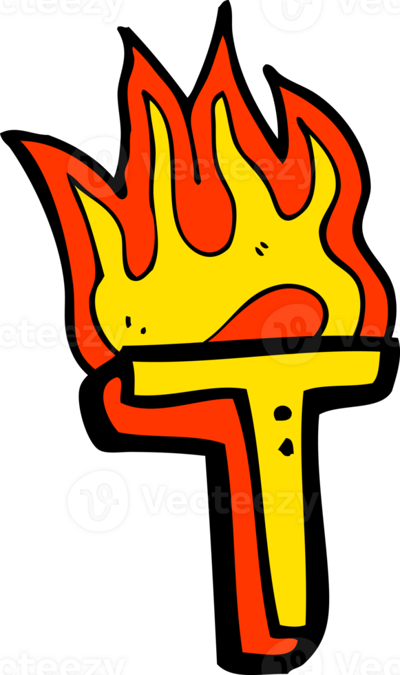 cartoon flaming letter png