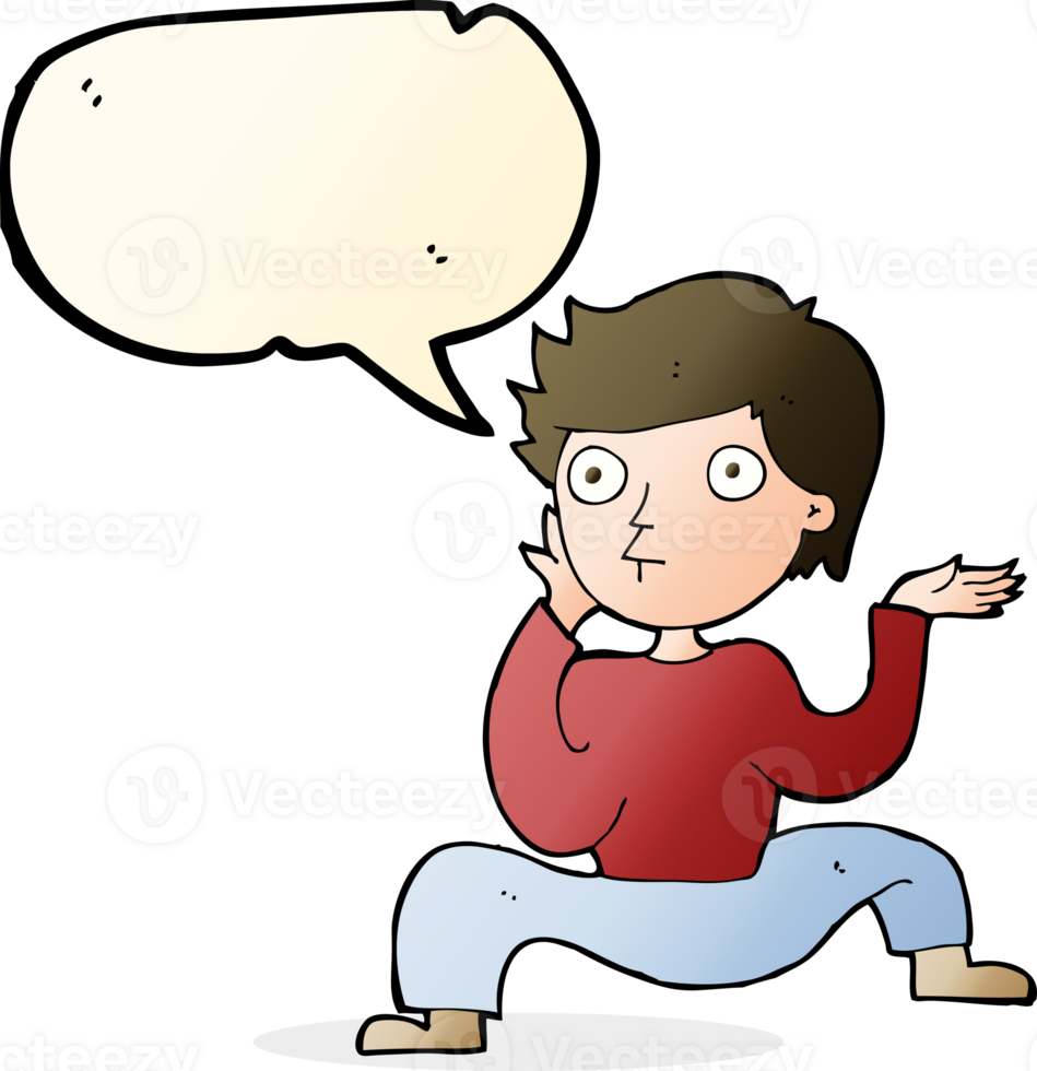 cartoon boy doing crazy dance with speech bubble png
