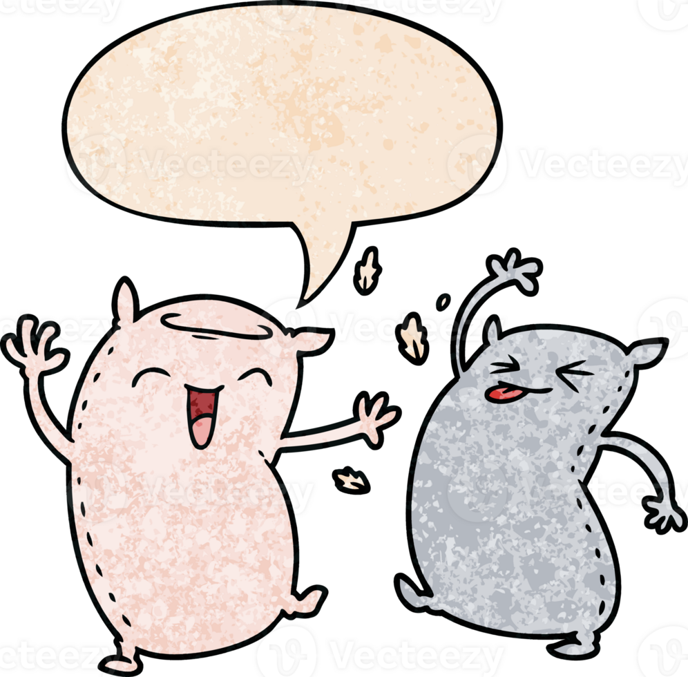 cartoon pillows with speech bubble in retro texture style png
