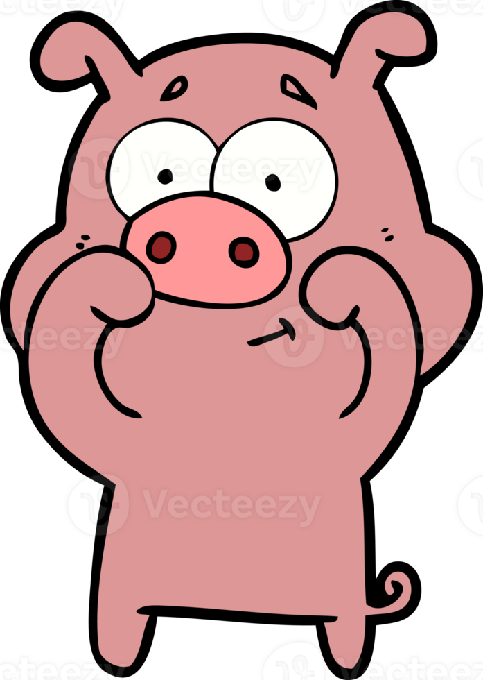 happy cartoon pig png