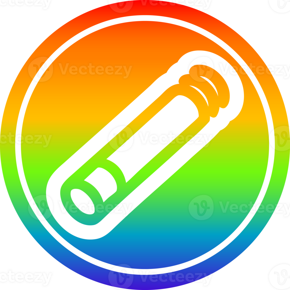 lit cigarette circular icon with rainbow gradient finish png