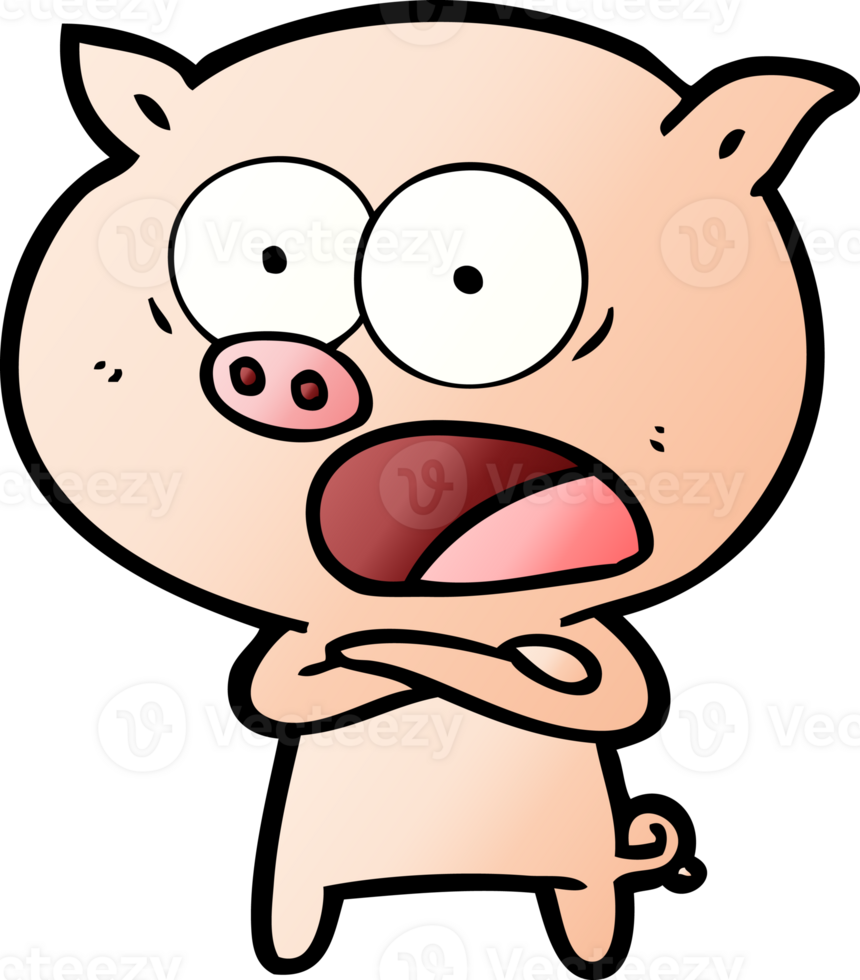 cartoon pig shouting png