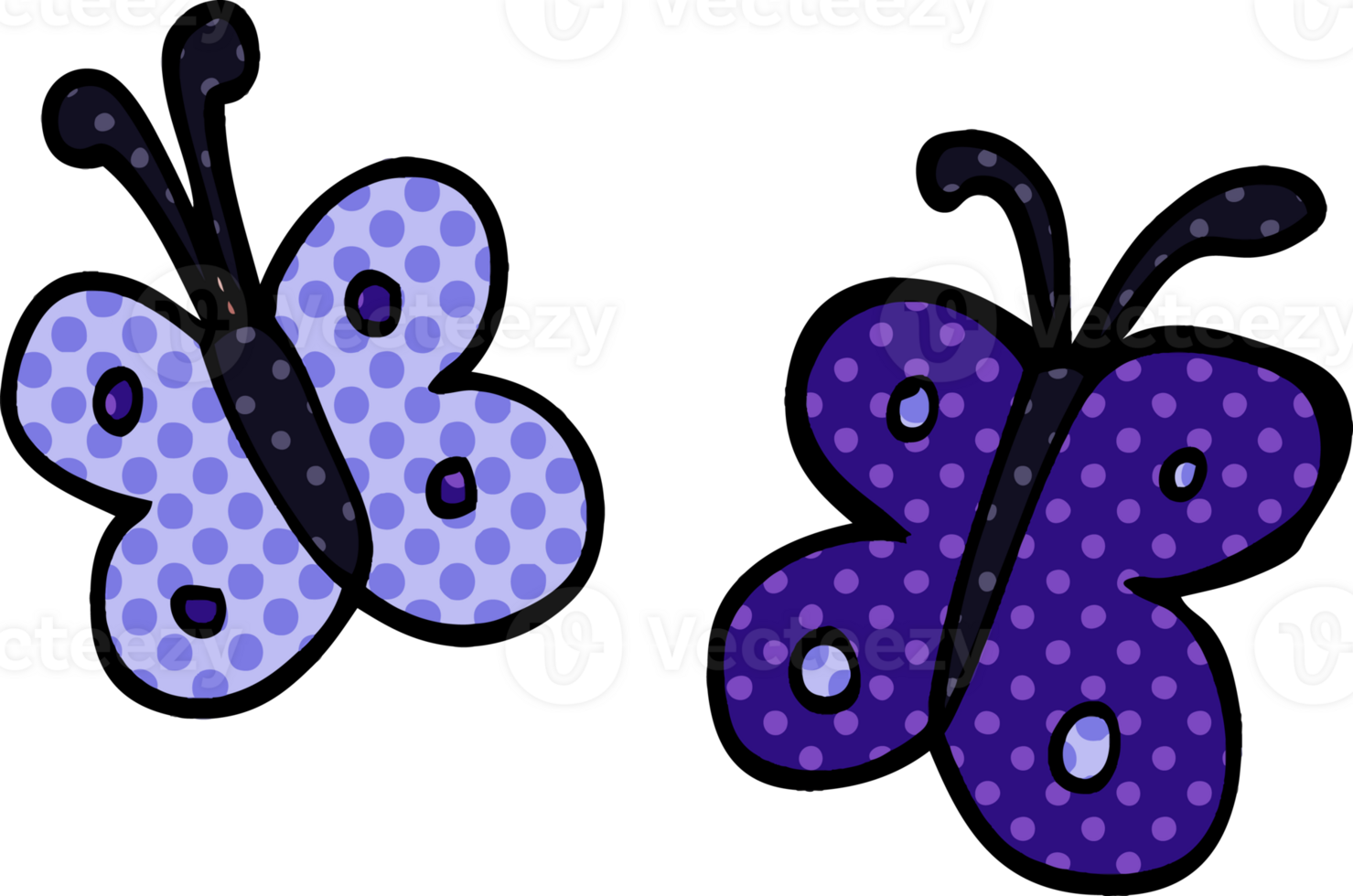cartoon doodle butterfly png