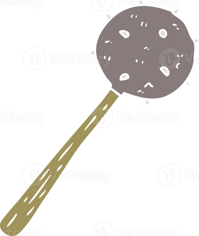 flat color style cartoon mace png