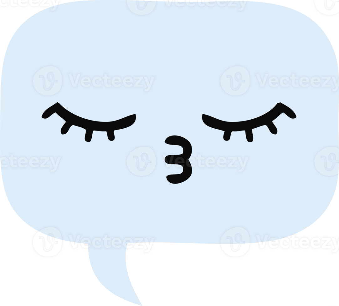flat color retro cartoon of a speech bubble png