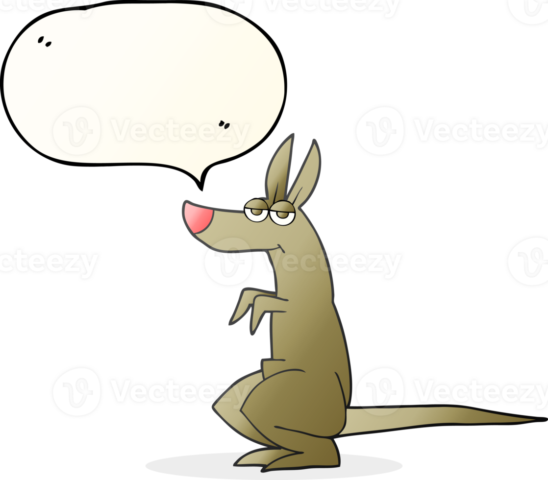 drawn speech bubble cartoon kangaroo png