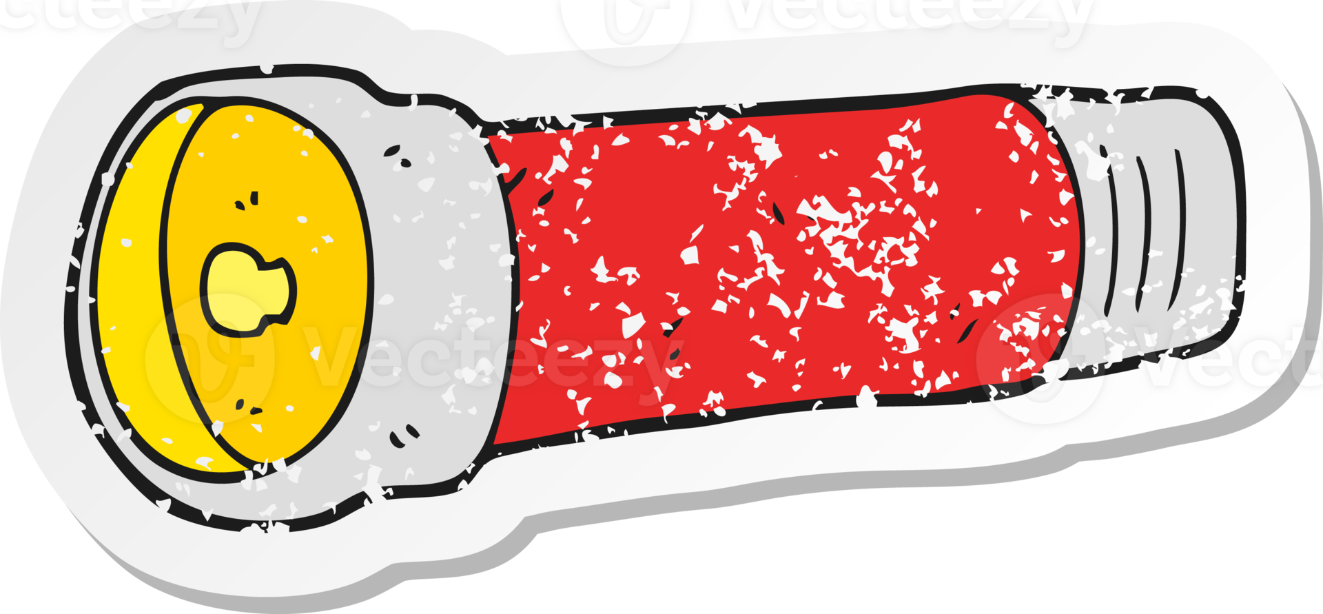 retro distressed sticker of a cartoon torch png