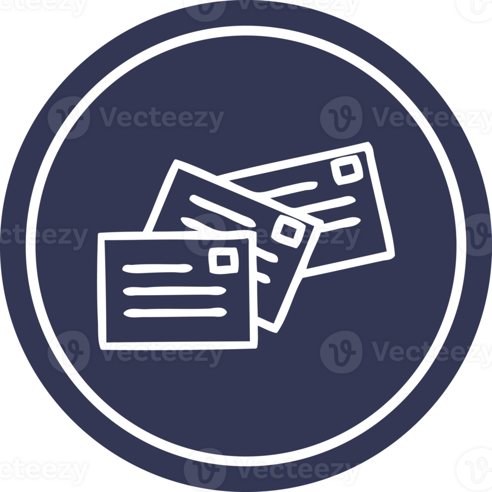 stack of letters circular icon symbol png
