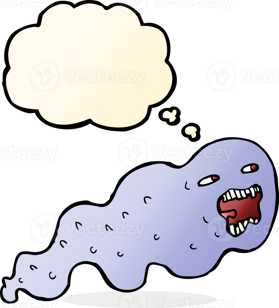 cartoon ghost with thought bubble png