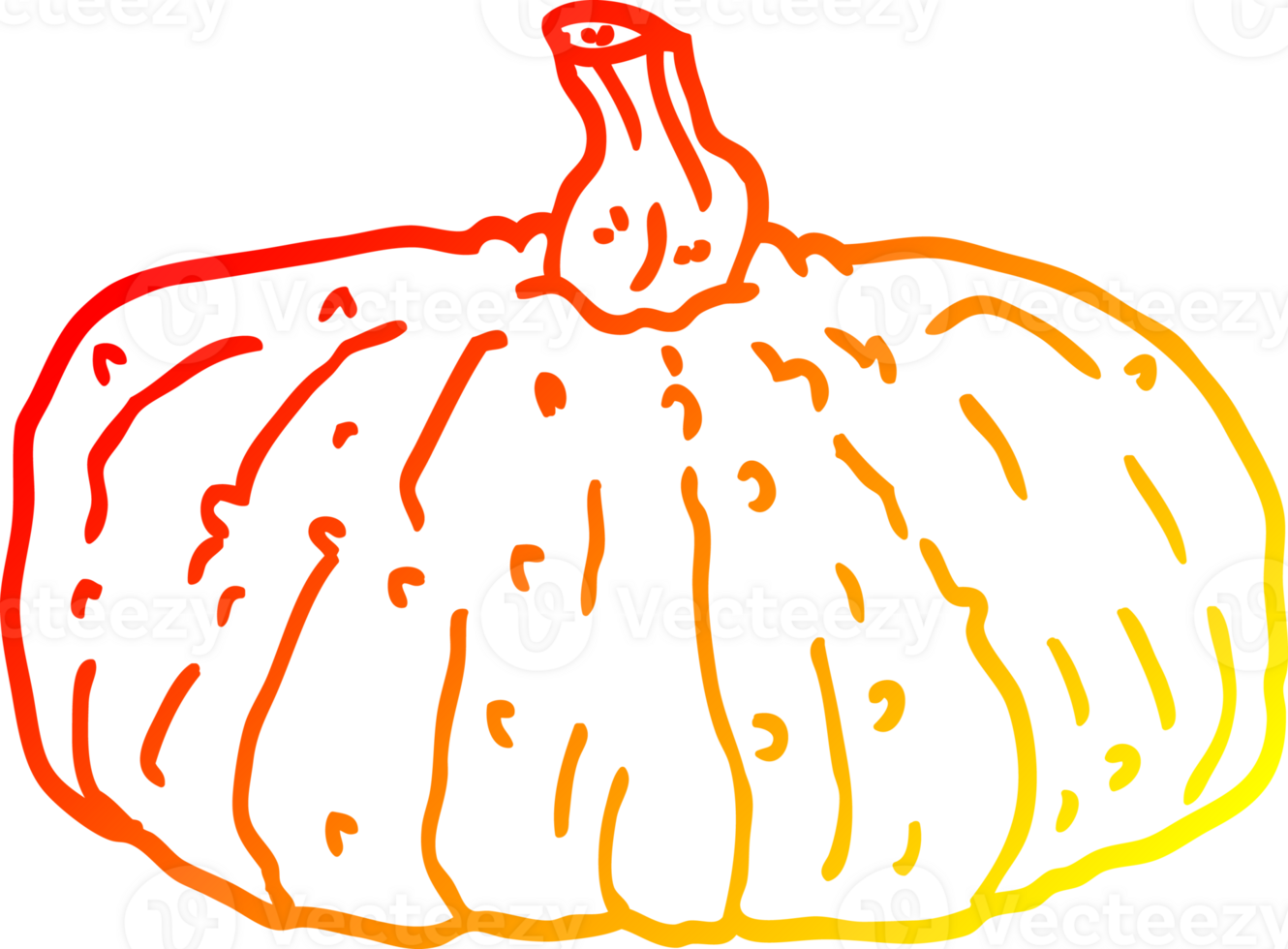 warm gradient line drawing of a cartoon squash png