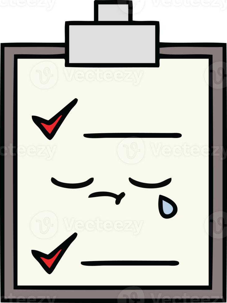 cute cartoon of a check list png