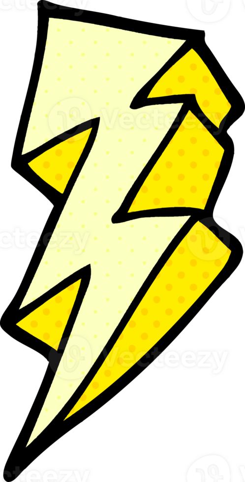cartoon doodle lightning bolt png