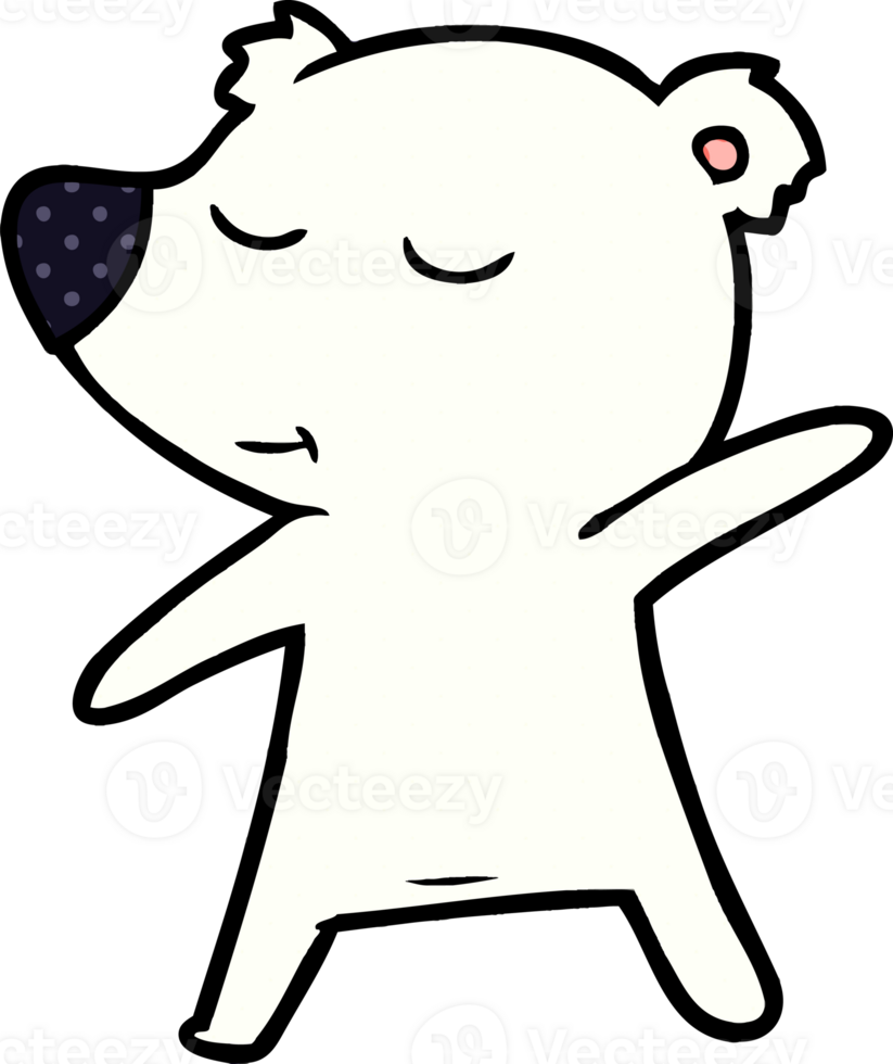 happy polar bear cartoon png