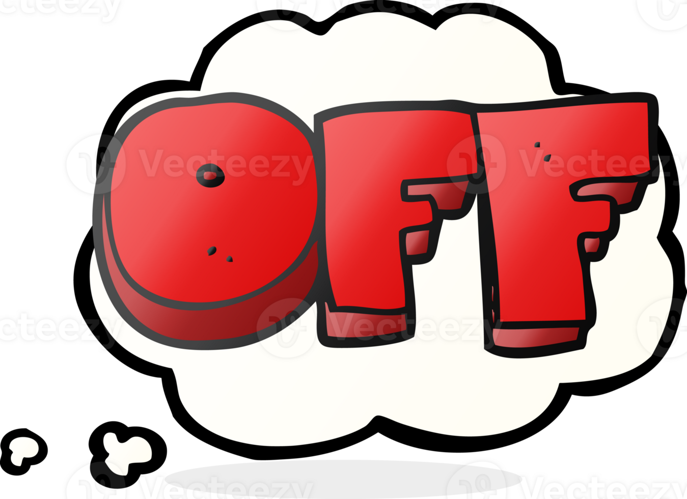 drawn thought bubble cartoon off sign png