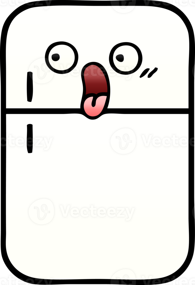 gradient shaded cartoon of a fridge prozer png