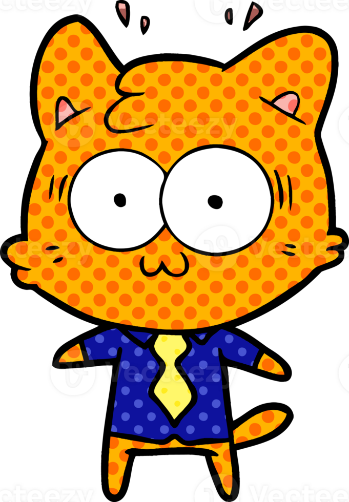 cartoon surprised cat png