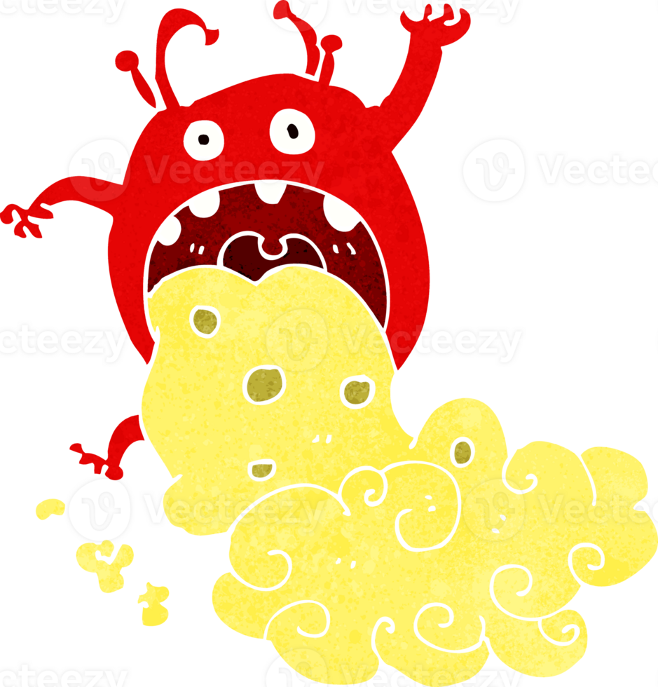 cartoon gross monster being sick png