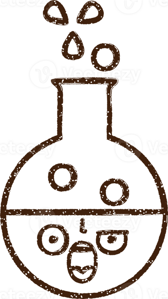 wetenschappelijk experiment houtskooltekening png