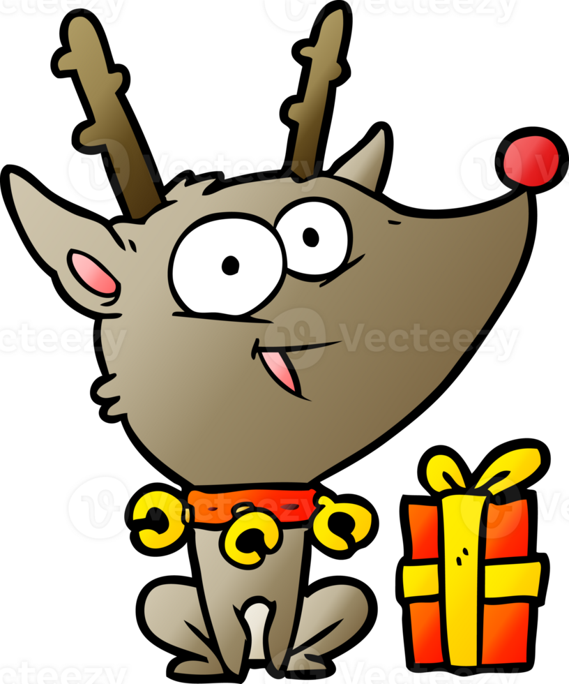 cartoon christmas reindeer png
