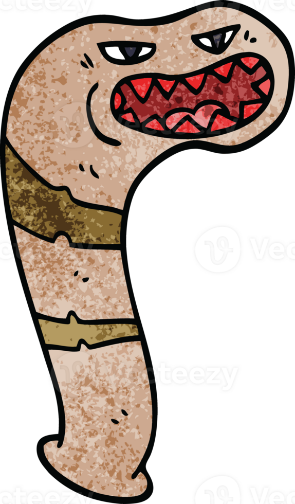 cartoon doodle monster leech png