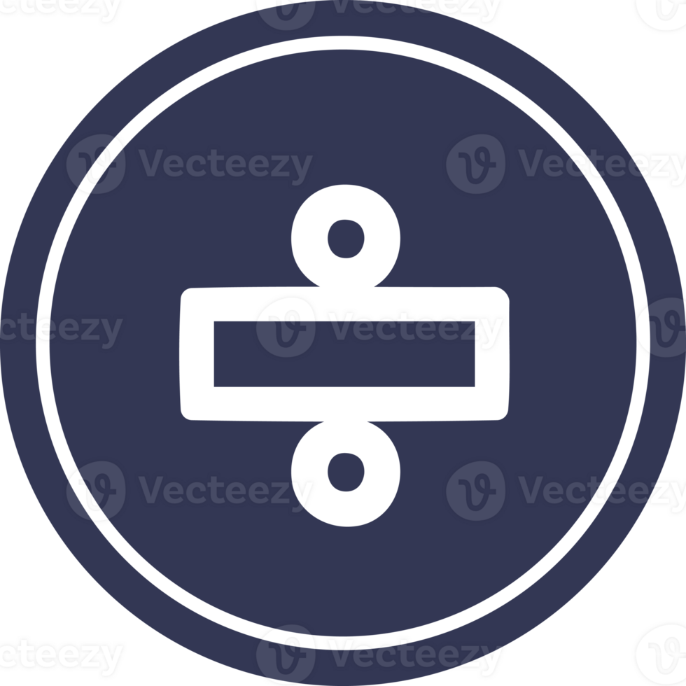 division sign circular icon symbol png